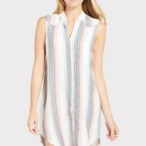 Cloth & Stone Sleeveless Tunic Button-Down Dress
